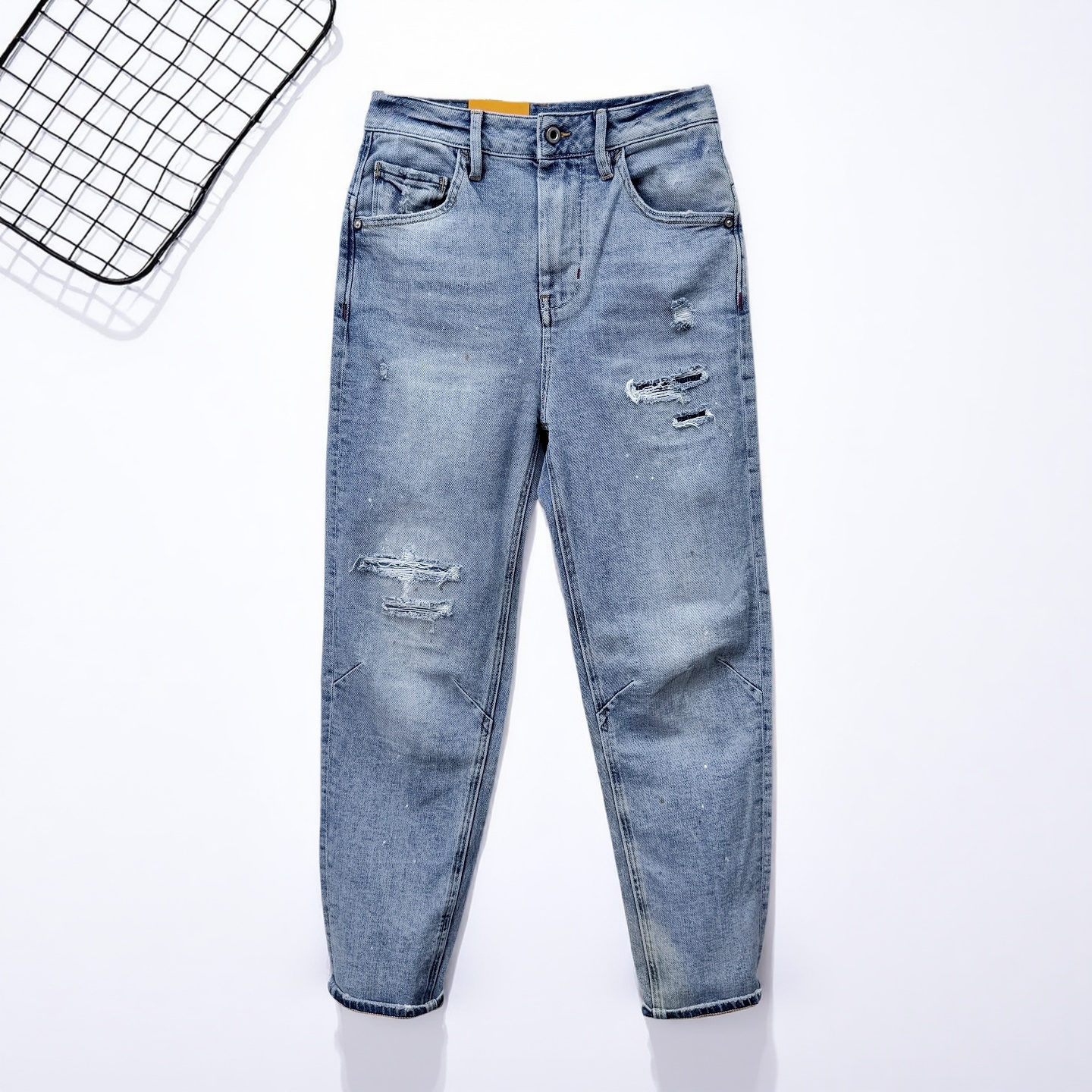 【专柜撤柜】高腰锥形裤女牛仔裤