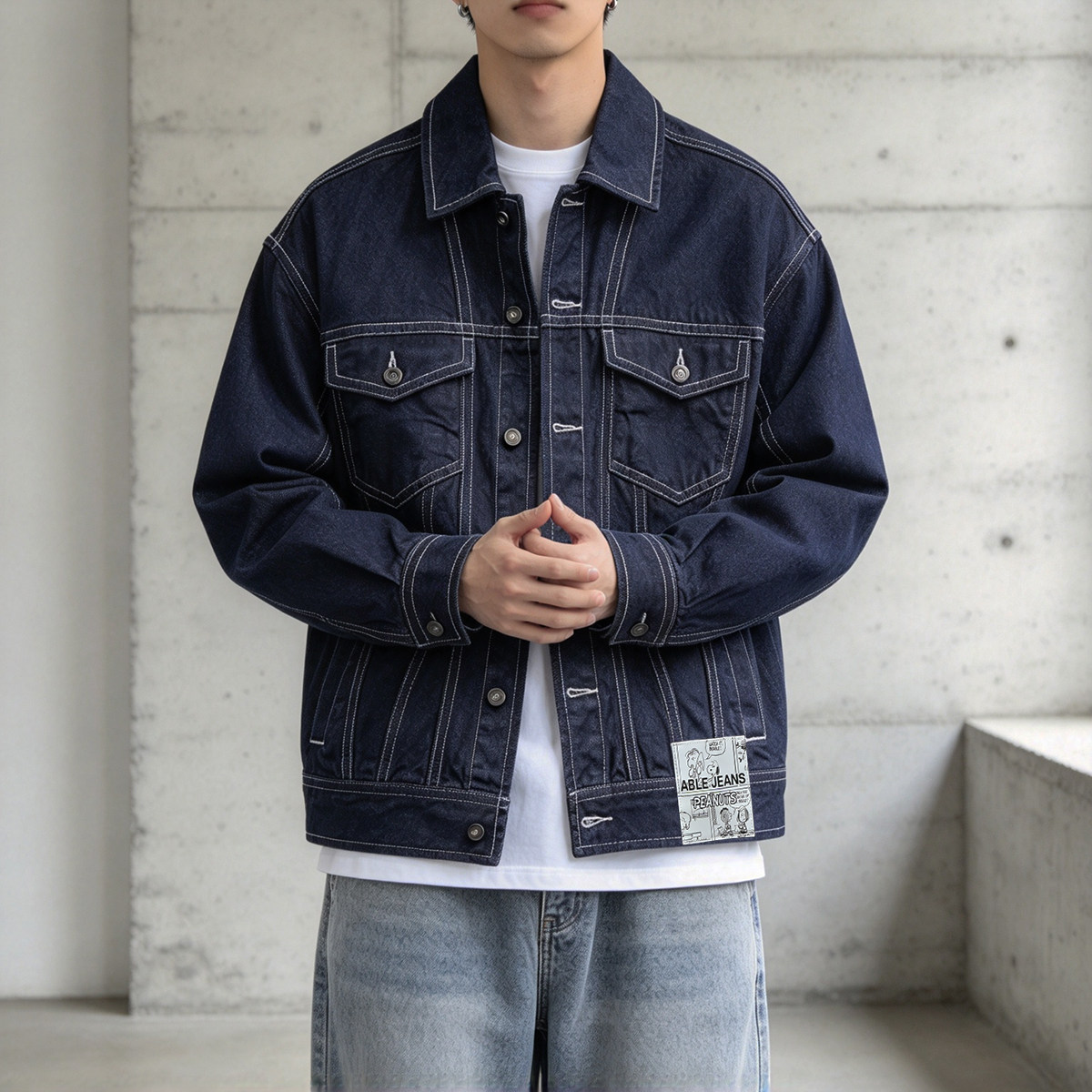 ABLEJEANS男女同款卡通牛仔夹克
