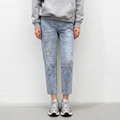JEANS裤 复古泼墨显瘦烟管裤 女牛仔裤 ABLE 专柜撤柜 高腰锥形裤
