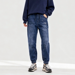 宽松显瘦立体妈咪裤 断码 JEANS女休闲束脚裤 ABLE 清仓秋冬女牛仔裤