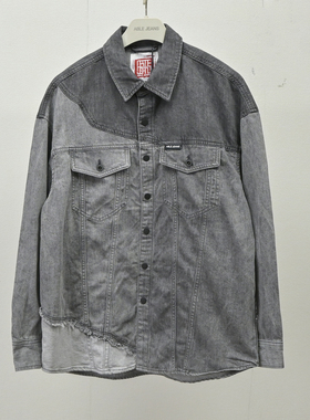 中国想象联名款ABLE JEANS牛仔衬衫男女中性款休闲外套青年宽松潮