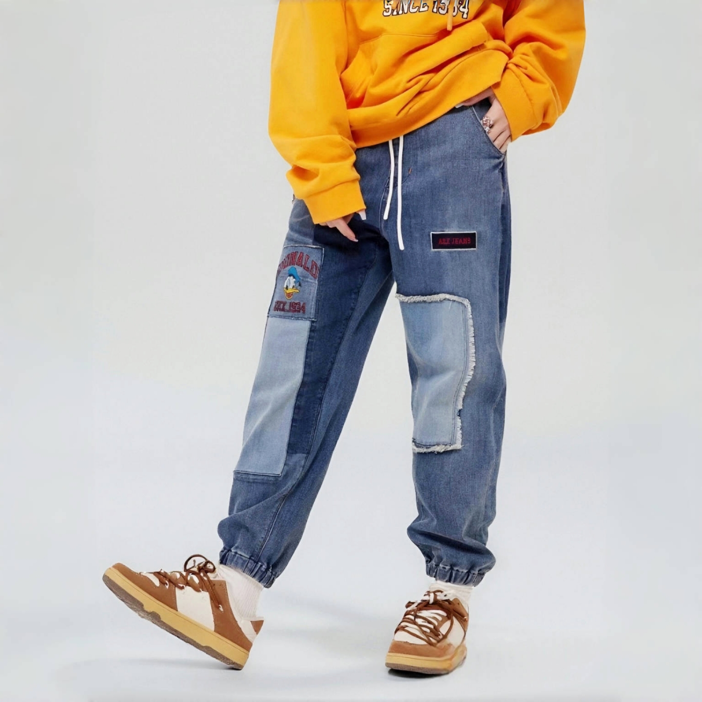 超值专柜正品唐老鸭联名牛仔裤男