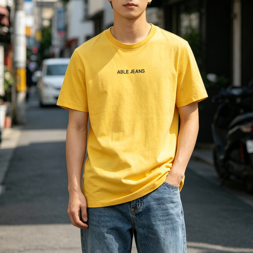 清仓ABLEJEANS男士字母T恤