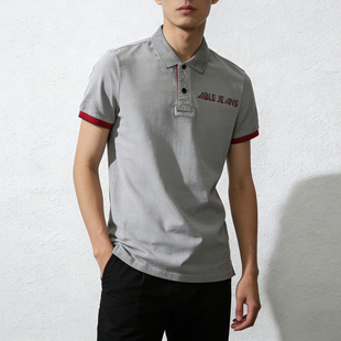 ABLE 清仓 小码 脏洗瘦T恤 夏季 潮牌休闲翻领POLO衫 JEANS男短袖