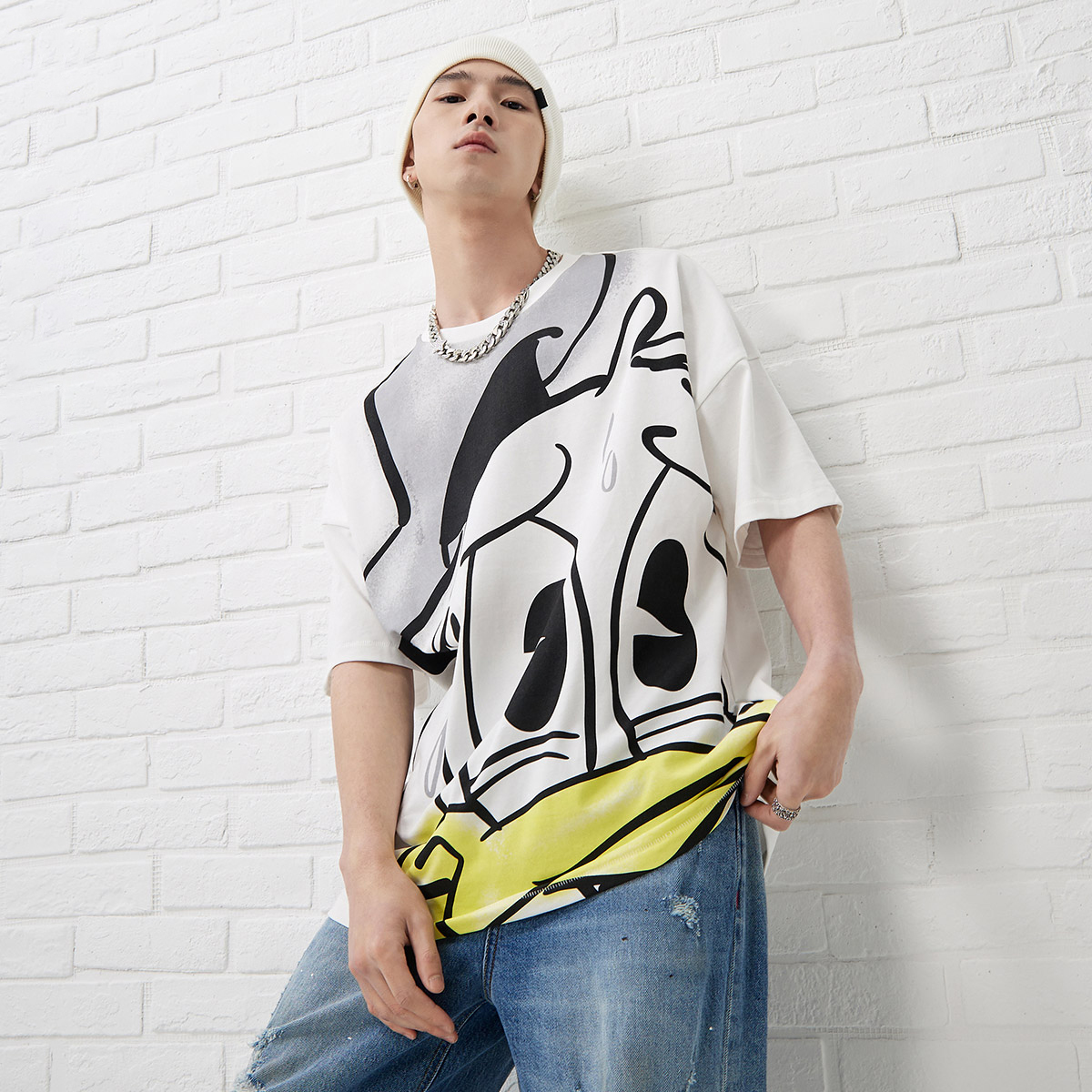 宽松时尚T恤唐老鸭联名情侣短袖