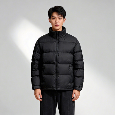 新款轻盈蓬松三防男厚羽绒服立领