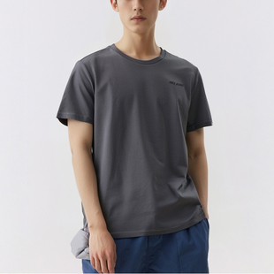 T恤深灰色圆领青年体恤衫 JEANS男短袖 纯棉潮流简约打底 ABLE 正品