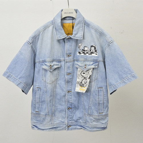 ABLEJEANS男女牛仔夹克短袖外套