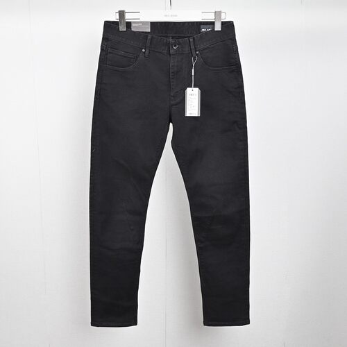秋冬ABLE JEANS男士水洗时尚立体剪裁3D瘦腿裤潮流黑色弹力牛仔裤