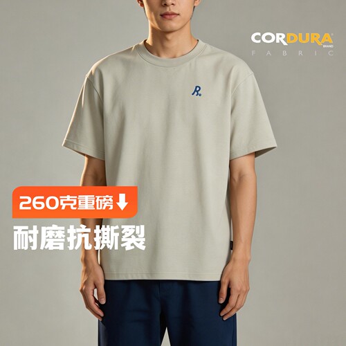 重磅短袖T恤RE新款【CORDURA】宽松户外耐磨落肩圆领男女短袖体恤