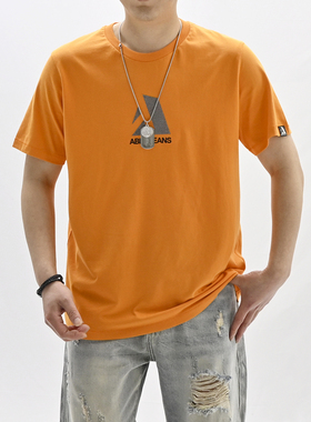 夏季薄款男女潮牌短袖体恤ABLE JEANS潮流纯棉t恤衫印花圆领休闲