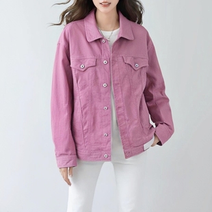 新品 JEANS牛仔夹克秋季 复古彩牛宽松外套百搭休闲潮 ABLE 男女同款