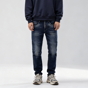 ABLE 舒适潮流宽松男长裤 潮男牛仔裤 JEANS BAGGY深色秋冬松垮裤