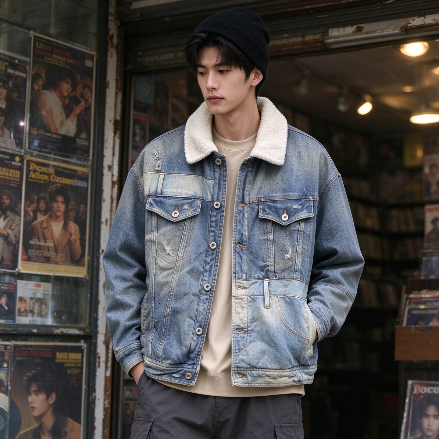 ABLEJEANS男女同款加厚保暖棉衣