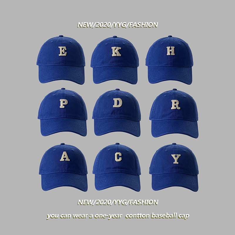 字母标百搭鸭舌帽软顶棒球帽