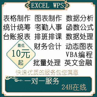 wps代做js宏开发表格制作office数据处理公式函数VBA宏脚本小软件