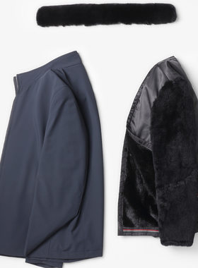 整貂水貂胆派克服貂皮尼克服男装