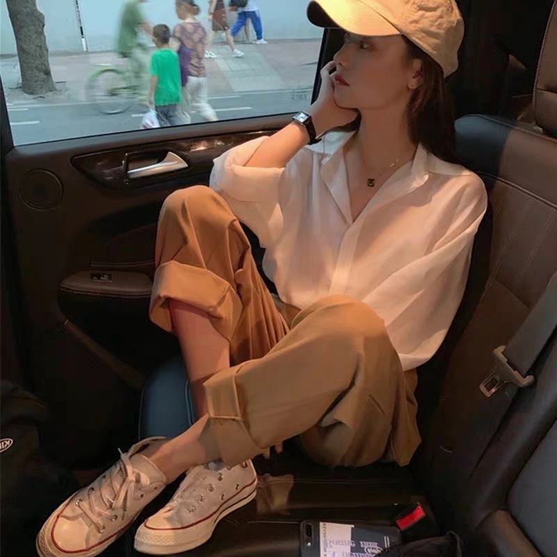 Suit women's spring 2021 new net red temperament age reducing professional shirt wide leg pants two piece suit foreign style fashion