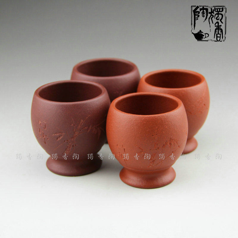 宜兴紫砂杯小茶杯 紫砂小杯子 紫砂茶碗 工夫杯紫砂品茗杯 主人杯