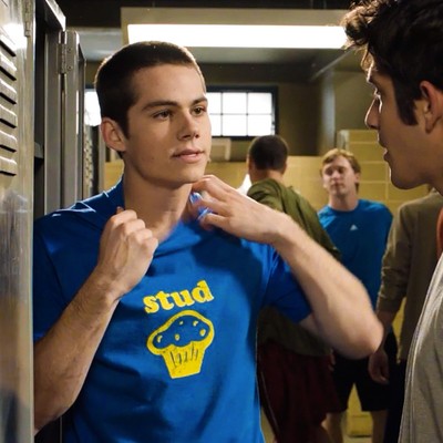 美剧Teen Wolf少狼Dylan O'Brien同款Stud Muffin宽松纯棉短袖t恤