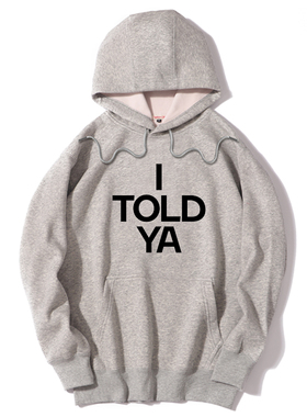 挑战者赞姐赞达亚同款I Told Ya字母男女春秋装加绒连帽套头卫衣