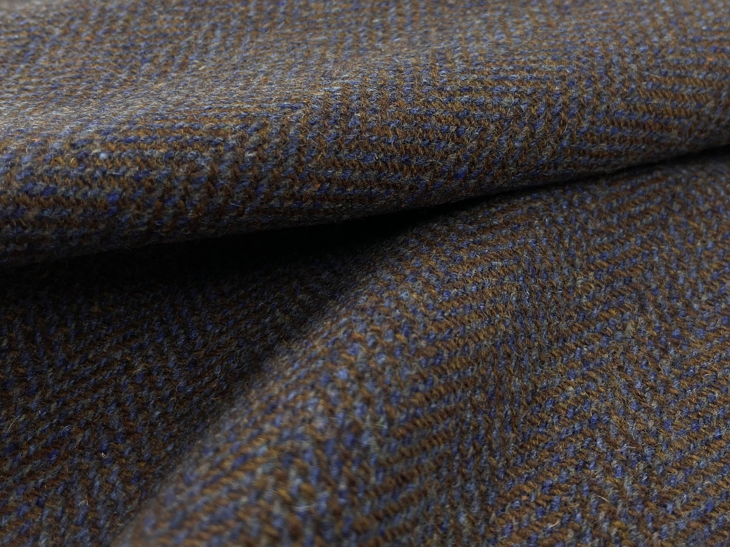进口双面 蓝棕色加厚双层可剥人字纹羊毛呢毛料面料秋冬大衣布料,居家布艺,海绵垫/布料/面料/手工diy,淘宝优惠券,粉丝福利购,淘宝优惠卷