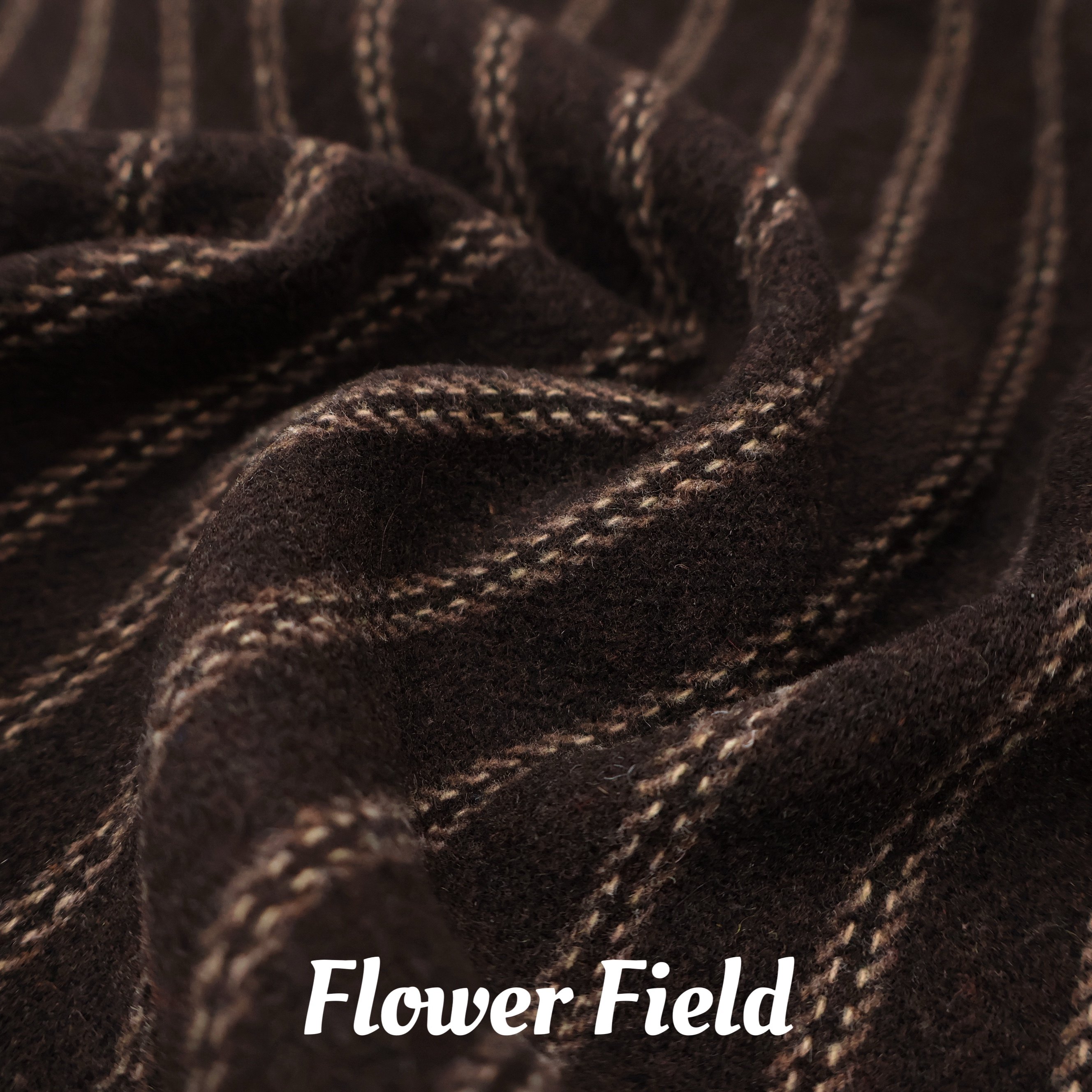 复古软糯 咖啡棕色竖条纹羊毛毛呢毛料面料西装套装半裙大衣布料