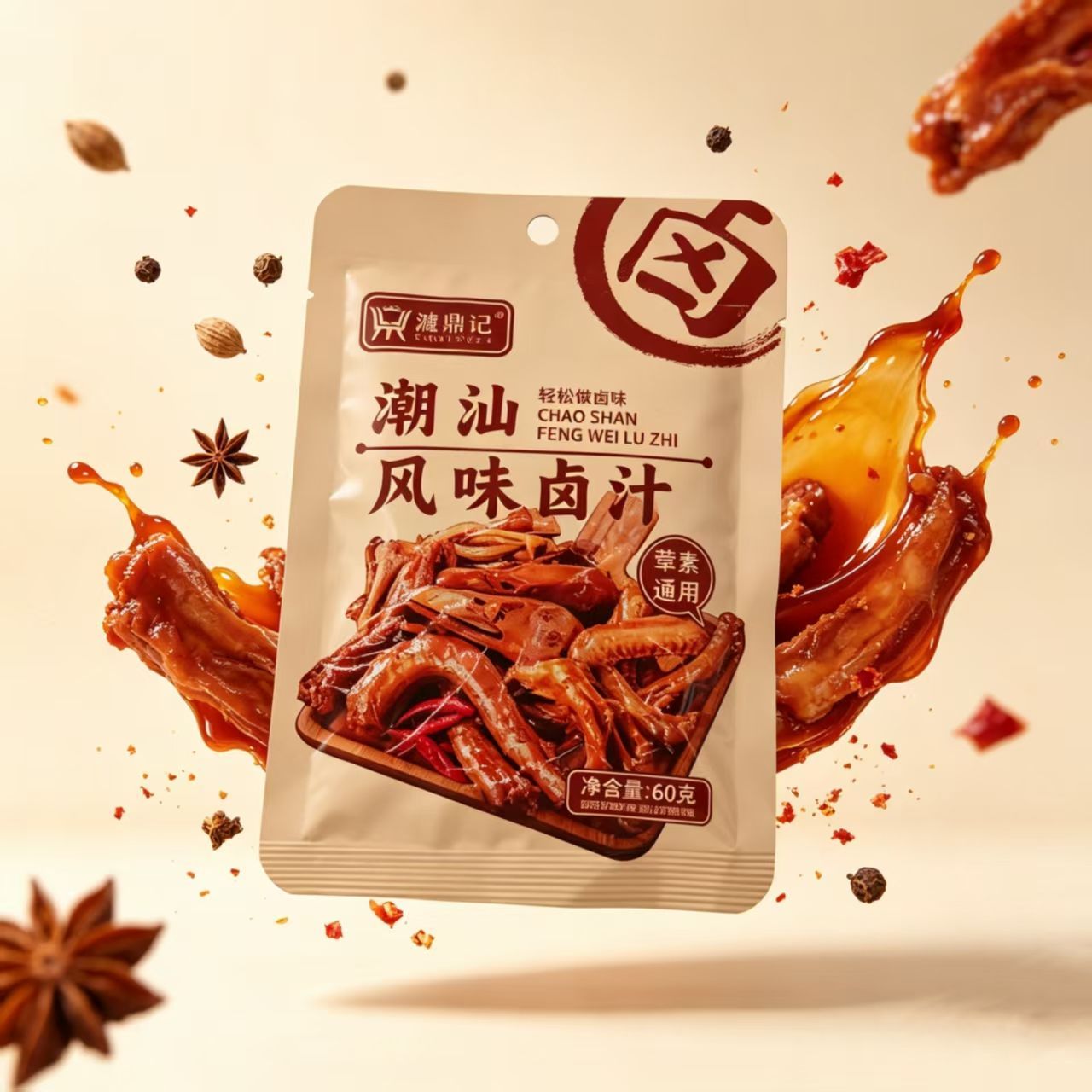 【现货现发】漉鼎记潮汕卤汁卤水料包传统卤味酱牛肉牛肉鹅肉卤菜