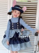 Cherry25新女童兔子警官洛丽塔公主裙连衣裙女宝生日礼服裙子6300