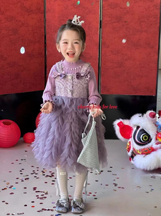 女童连衣裙冬季加绒新款儿童圣诞节礼服女宝宝冬装洋气公主裙5807
