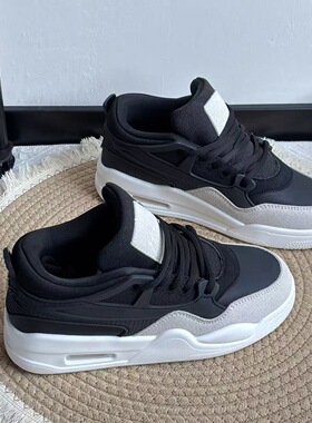 跃莱克2025新款复古男女篮球高帮情侣气垫联名ins百搭运动休闲鞋