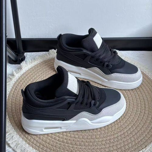 跃莱克2025新款复古男女篮球高帮情侣气垫联名ins百搭运动休闲鞋