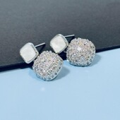 今年新品 高级感满钻耳钉爆款 银针耳环小众设计感耳饰女网红耳饰品