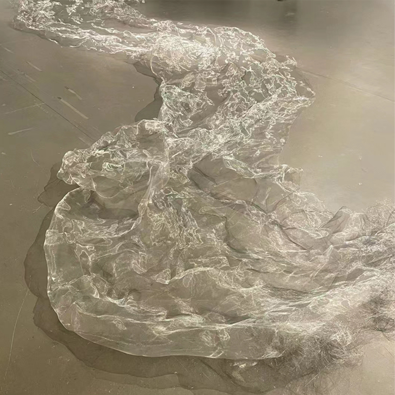 定制设计师面料DIY钢丝网创意造型材料可塑金属云雾网软性定型纱