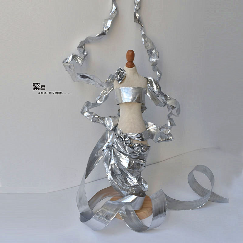 银色可塑性钢丝条波浪形花边辅料DIY挺阔肌理造型原创意设计面料