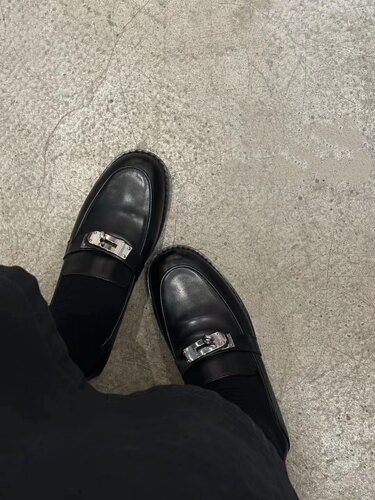 秋季英伦风真皮平底小皮鞋乐福鞋