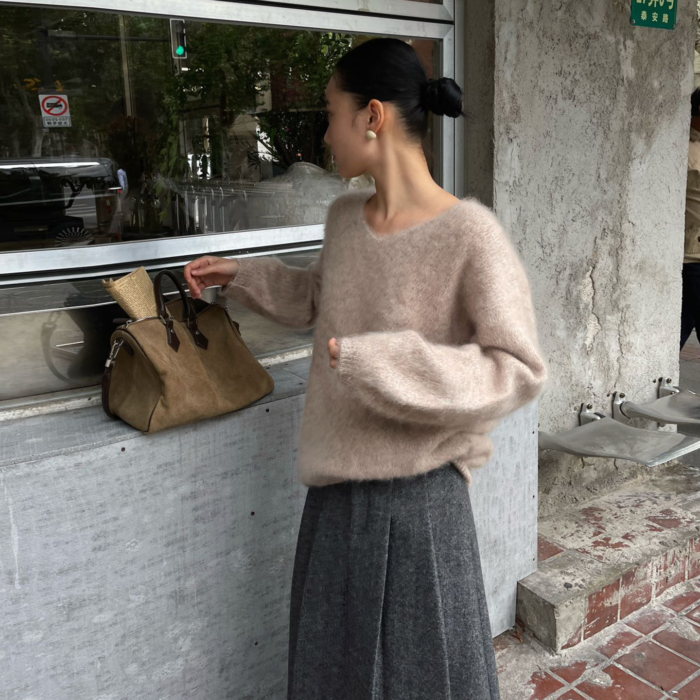 PURITYYH温柔软糯韩系羊毛针织毛衣打底衫女冬季宽松内搭外穿上衣