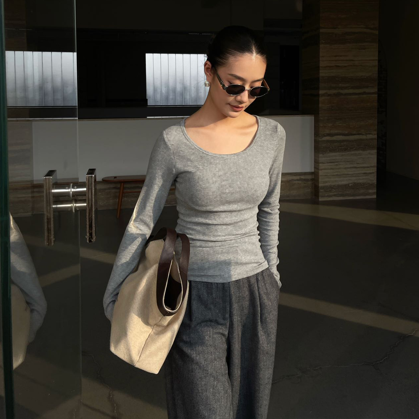 PUIRTY YH亲肤秋冬厚款T恤修身外穿长袖白色内搭打底衫时尚上衣