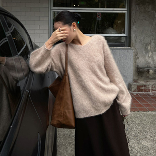 PURITY韩系软糯宽松羊毛毛衣时髦休闲冬季针织衫百搭内搭外穿上衣