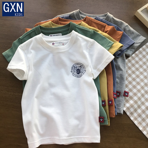 男童纯棉t恤儿童短袖2025夏季