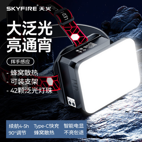 天火大泛光强光超亮头灯2026新款