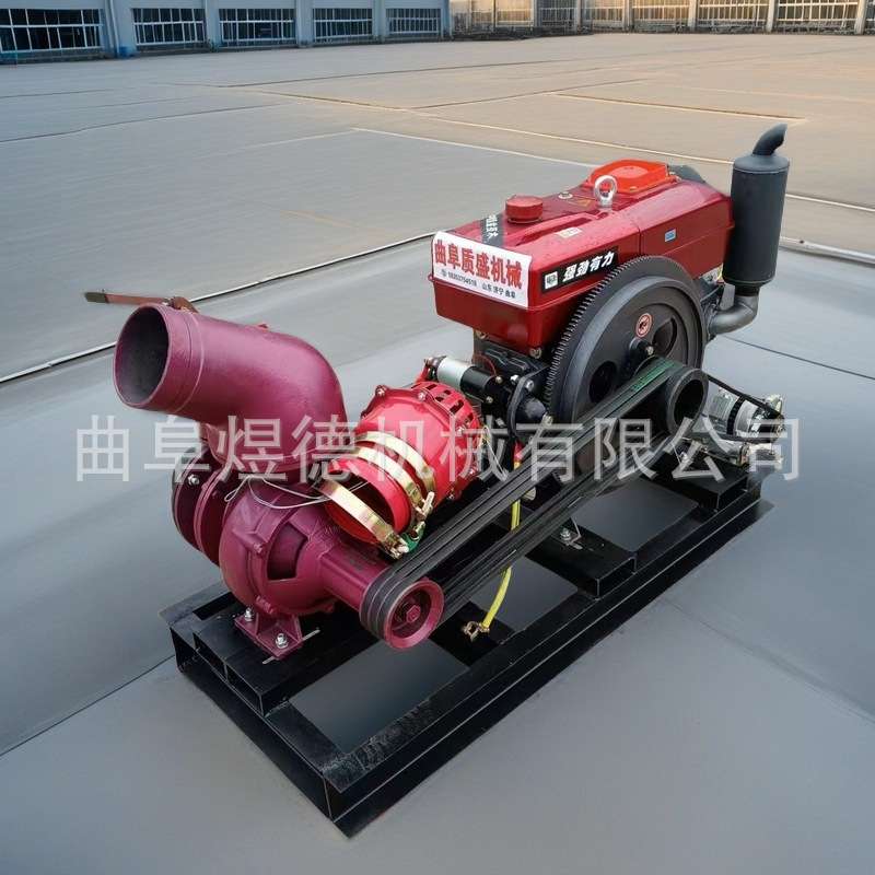 大面积排水抽水泵 6寸8寸10寸12寸混流泵柴油拖车水泵工地抽水泵