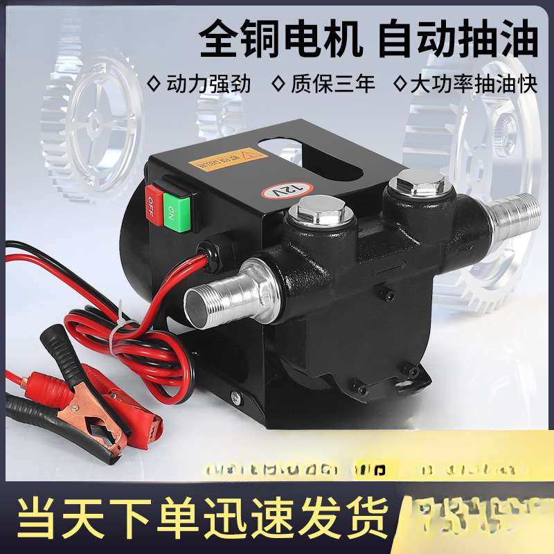 电动抽油泵12V24V220V大功率550W柴油泵大流量自吸泵齿轮泵加油机
