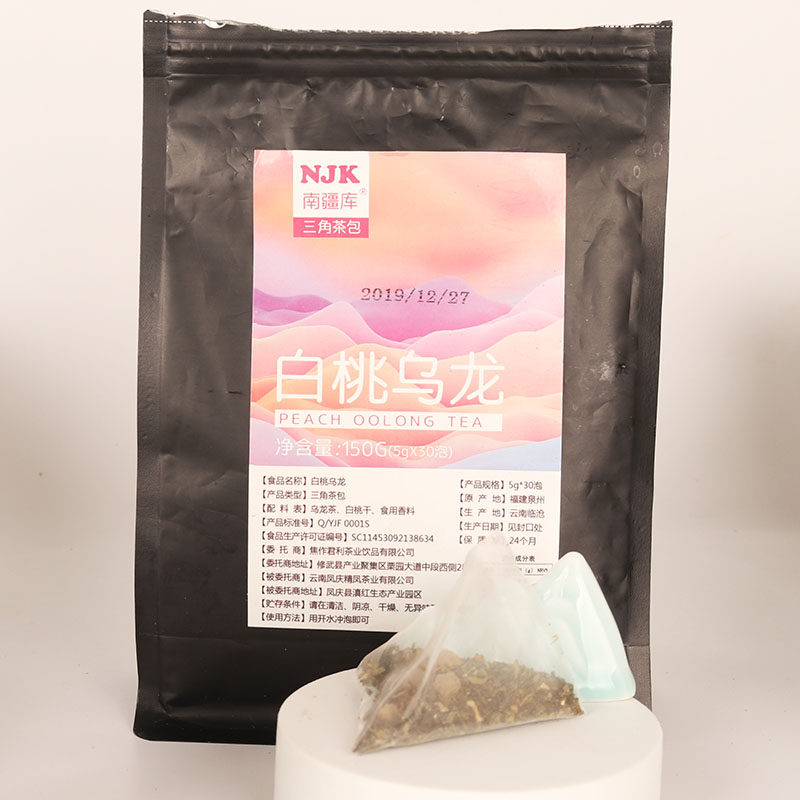 白桃乌龙三角茶包150g 袋泡茶(5gx30包)奶茶茶叶桃香南疆库乌龙茶