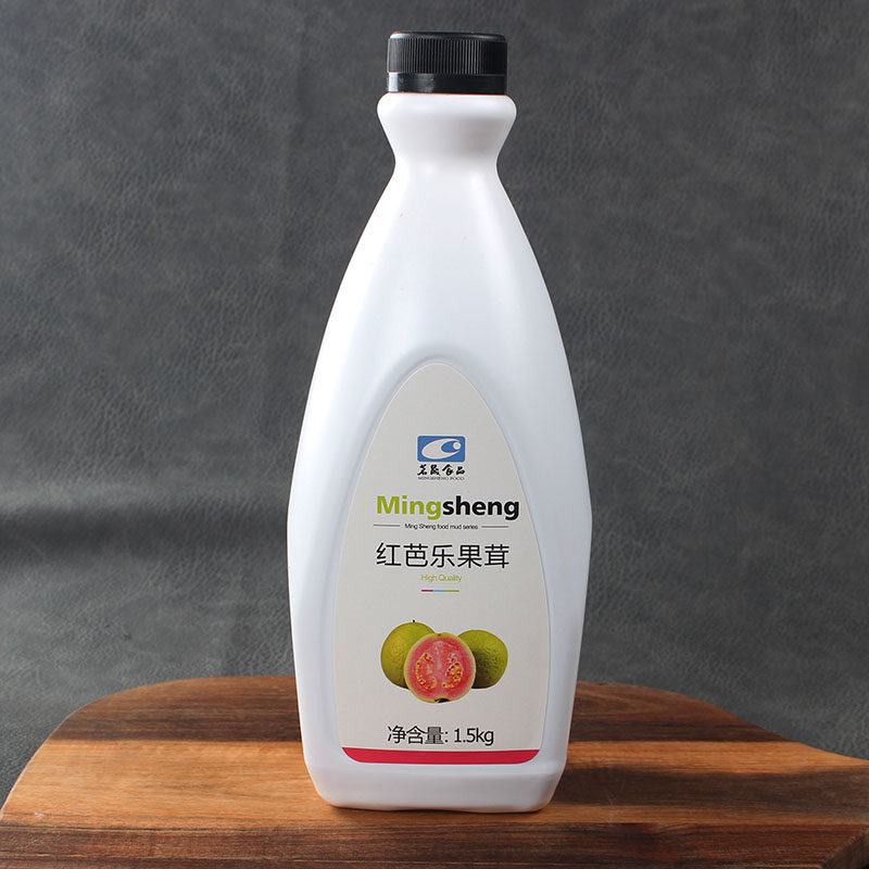 茗晟 红芭乐果茸 红心番石榴果泥果酱 水果茶火龙果芭乐饮料1.5kg