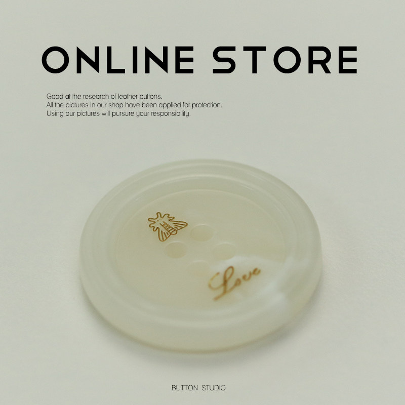 princessoc 四眼树脂蜜蜂图仿玉色纽扣毛呢外套风衣大衣西装扣子,居家布艺,纽扣,淘宝优惠券,粉丝福利购,淘宝优惠卷