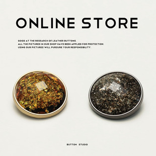 princessoc 小香名媛风金属纽扣粗花呢外套双面尼皮草大衣服扣子