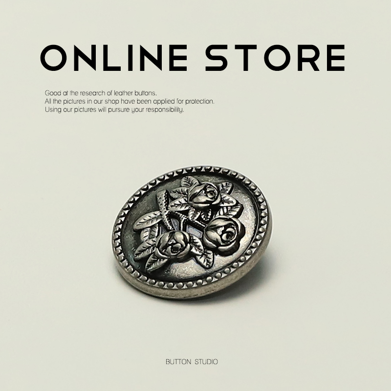 玫瑰纽扣金属扣子西装外套大衣扣