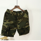 夏装 五分中裤 复古休闲多袋青春迷彩工装 中国风厚实男士 短裤 耐磨潮