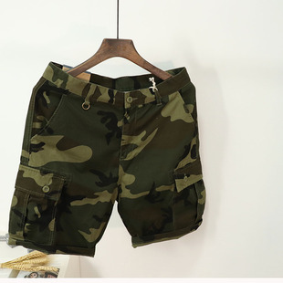 短裤 中国风厚实男士 复古休闲多袋青春迷彩工装 五分中裤 耐磨潮 夏装